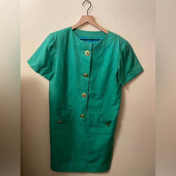 David Green Dresses & Skirts - David Warren  pretty size 8 lined green dress